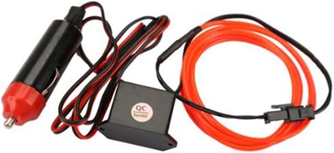 GANAZONO Car Interior LED El Wire Light Neon Glow Rope Tube Energy Saving Ambience Lighting Red Strip for Auto Decoration and Styling in Saudi Arabia