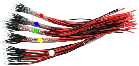 50pcs مرنة LED LED LID حبات سلك ألوان أنبوب خط القارب الصناعي in Saudi Arabia