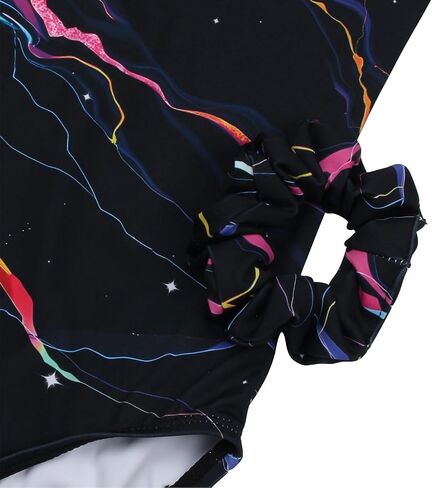 Gymnastics Leotards for Girls With Shorts Sparkly Ballet Dance Long Printed Sleeve Outfit in Saudi Arabia