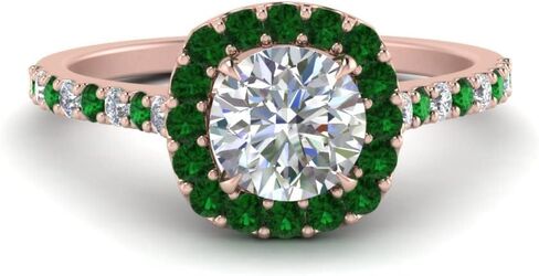 اختر Gemstone Round Diamond CZ Square Halo Ring Rose Gold Round Round Mount Betite Leacts Mitchensing Jewelry Wedding Jewelry Easy To Wilay Homes Us Size 4 to 12 in Kuwait