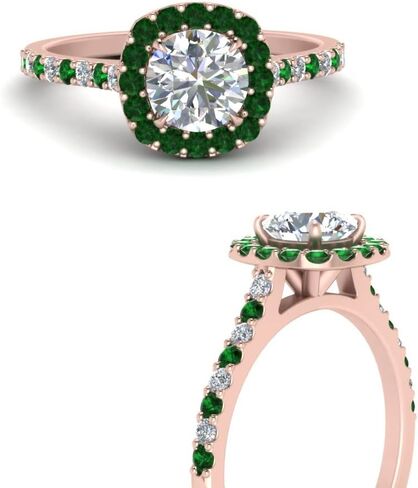 اختر Gemstone Round Diamond CZ Square Halo Ring Rose Gold Round Round Mount Betite Leacts Mitchensing Jewelry Wedding Jewelry Easy To Wilay Homes Us Size 4 to 12 in Kuwait