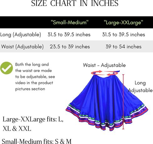 Authentic Mexican Skirt for Women Traditional Made by Original Mexican Artisans in Guerrero Folklorico Dress folklorico Skirt in Saudi Arabia