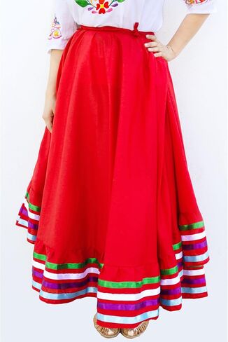 Authentic Mexican Skirt for Women Traditional Made by Original Mexican Artisans in Guerrero Folklorico Dress folklorico Skirt in Saudi Arabia