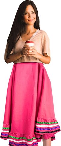 Authentic Mexican Skirt for Women Traditional Made by Original Mexican Artisans in Guerrero Folklorico Dress folklorico Skirt in Saudi Arabia