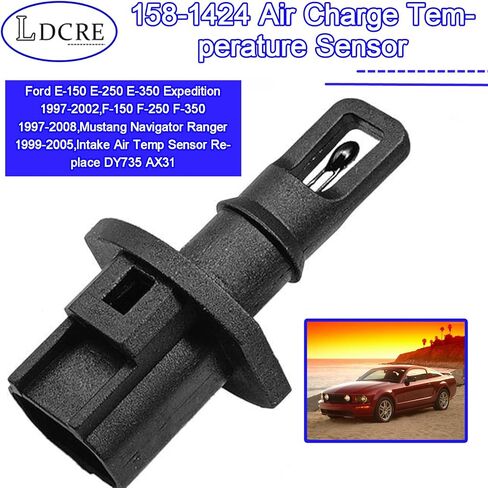 158-1424 Air Charge Temperature Sensor Fit for Ford E-150 E-250 E-350 Expedition 1997-2002,F-150 F-250 F-350 1997-2008,Mustang Navigator Ranger 1999-2005,Intake Air Temp Sensor Replace DY735 AX31 in Saudi Arabia