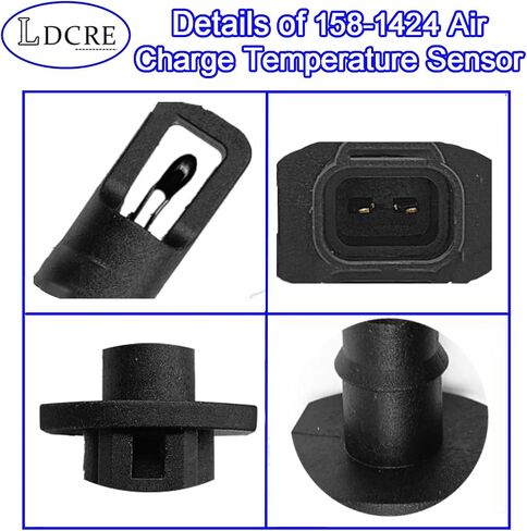 158-1424 Air Charge Temperature Sensor Fit for Ford E-150 E-250 E-350 Expedition 1997-2002,F-150 F-250 F-350 1997-2008,Mustang Navigator Ranger 1999-2005,Intake Air Temp Sensor Replace DY735 AX31 in Saudi Arabia