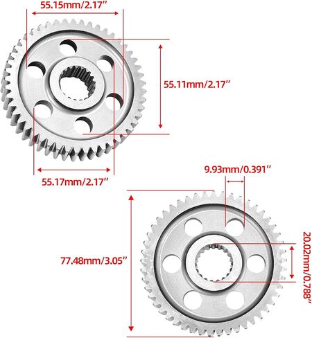 Secondary Transmission Gear High Performance GY6 49cc 50cc 80cc 100cc Racing Final Drive Gear Set fit for 139QMB 139QMA 147QMD Engine Scooter Moped ATV Go Kart (17-49T) in Kuwait