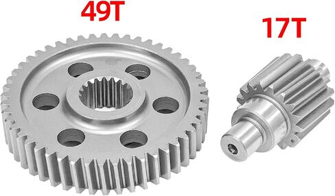 Secondary Transmission Gear High Performance GY6 49cc 50cc 80cc 100cc Racing Final Drive Gear Set fit for 139QMB 139QMA 147QMD Engine Scooter Moped ATV Go Kart (17-49T) in Kuwait