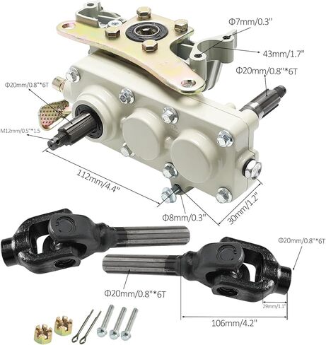 4 Wheel Drive Reverse Gear Box Assembly Transmission & Drive Shaft Reverse Gear Transfer Case for 4WD ATV UTV Quad Go Kart Buggy Golf Cart 150cc 200cc 250cc 300cc GY6 Engine Taotao in Saudi Arabia