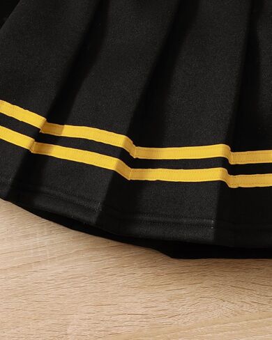 Purechapter Girls Skirt يضع سترة البيسبول سترة من النوع الثقيل تنورة مطوية 2 قطعة سريفة للبنات in Kuwait