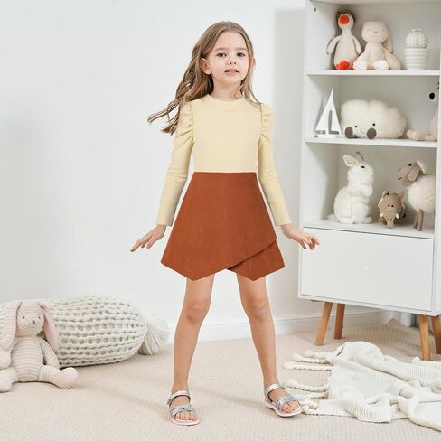 Hipea Girls Clothes 3pcs مجموعات طويلة الأكمام صلبة قميص تنورة تنورة غير منتظمة مع قبعات القبعات شتاء الفتيات تنورة in Kuwait