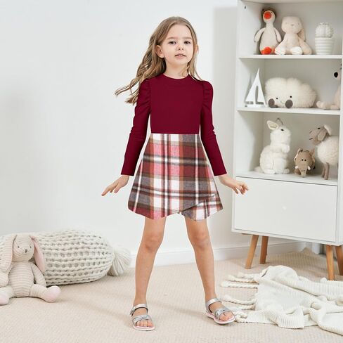 Hipea Girls Clothes 3pcs مجموعات طويلة الأكمام صلبة قميص تنورة تنورة غير منتظمة مع قبعات القبعات شتاء الفتيات تنورة in Kuwait