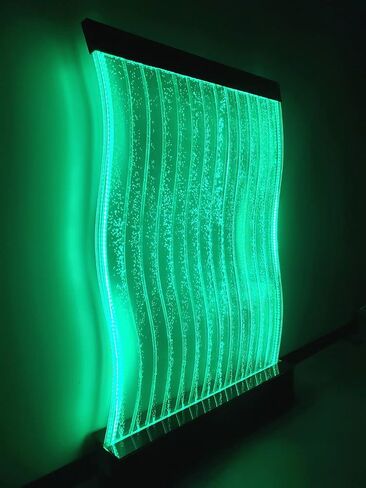 LED لون كامل 71 H × 47.5 واط منحنى لوحة جدار الفقاعة نافورة المياه الدائمة مع بعيد in Saudi Arabia