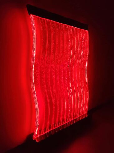 LED لون كامل 71 H × 47.5 واط منحنى لوحة جدار الفقاعة نافورة المياه الدائمة مع بعيد in Saudi Arabia