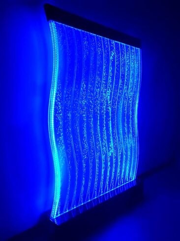 LED لون كامل 71 H × 47.5 واط منحنى لوحة جدار الفقاعة نافورة المياه الدائمة مع بعيد in Saudi Arabia