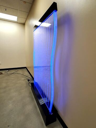 LED لون كامل 71 H × 47.5 واط منحنى لوحة جدار الفقاعة نافورة المياه الدائمة مع بعيد in Saudi Arabia