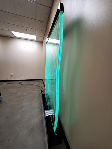 LED لون كامل 71 H × 47.5 واط منحنى لوحة جدار الفقاعة نافورة المياه الدائمة مع بعيد in Saudi Arabia