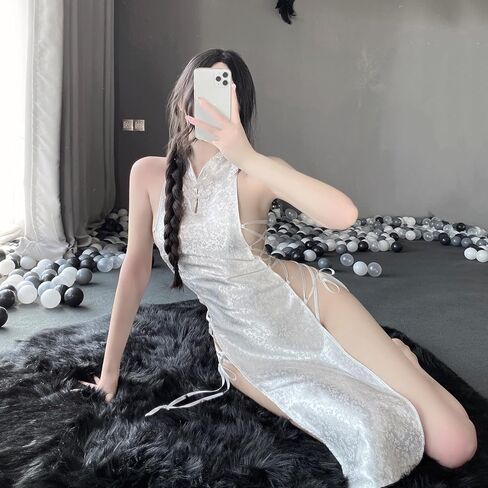 منظور النساء المثير للسيدات تشيونغسام فستان ذوي الياقات الجوفاء صينية صينية طفل الملابس الداخلية الكلاسيكية in Kuwait