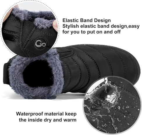 Boys Girls Winter Snow Boots: الفراء الدافئ تصطف على حذاء طفل رضيع in Kuwait