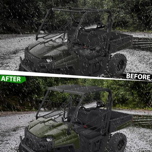 سقف رياضة صلبة من البلاستيك لـ Polaris Ranger 570 Fullsize 16-25 ، أعلى سقف من قطعتين متوافقة مع 2016-2025 Polaris Ranger 570 الإكسسوارات بالحجم الكامل in Saudi Arabia