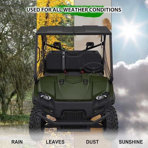 سقف رياضة صلبة من البلاستيك لـ Polaris Ranger 570 Fullsize 16-25 ، أعلى سقف من قطعتين متوافقة مع 2016-2025 Polaris Ranger 570 الإكسسوارات بالحجم الكامل in Saudi Arabia