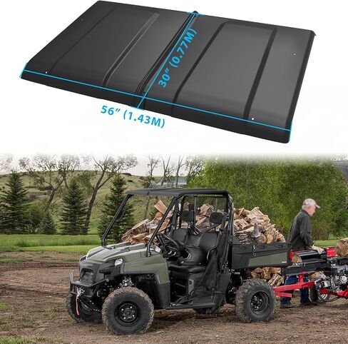 سقف رياضة صلبة من البلاستيك لـ Polaris Ranger 570 Fullsize 16-25 ، أعلى سقف من قطعتين متوافقة مع 2016-2025 Polaris Ranger 570 الإكسسوارات بالحجم الكامل in Saudi Arabia