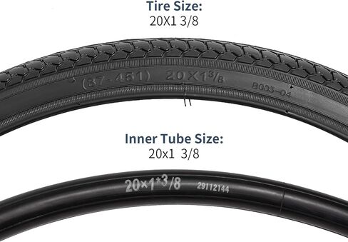 YUNSCM 20 x 1 3/8(37-451) Bike Tires and 20" Heavy Duty Bike Tubes Presta Valve Compatible with 20X1 3/8 Bike/Bicycle Tires and Tubes (B-003) in Saudi Arabia