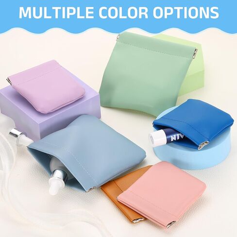 محفظة عملة Uxcell 2PCS للنساء ، حقيبة منظمة صغيرة منظمة ، حقيبة مكياج تخزين صغيرة محمولة للمحفظة ، الأرجواني (5 "x5") in Saudi Arabia
