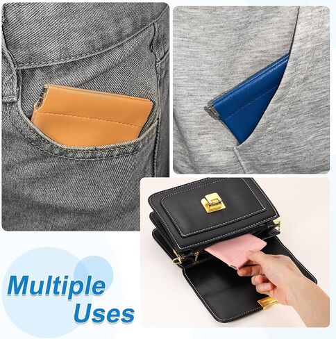 محفظة عملة Uxcell 2PCS للنساء ، حقيبة منظمة صغيرة منظمة ، حقيبة مكياج تخزين صغيرة محمولة للمحفظة ، الأرجواني (5 "x5") in Saudi Arabia