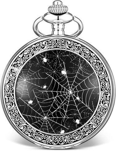 Halloween Pocket Watch Halloween Autumn Decoration Gift Vintage Quartz Pocket Watch with Chain for Men Women in Saudi Arabia