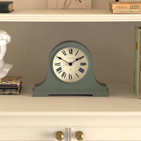 NewGate® Broadway Mantel Clock | تصميم قبعة نابليون الكلاسيكي | أسود | الأرقام الرومانية | النمط التقليدي للمكتب أو أعلى الطاولة أو الرف أو السرير بجانب السرير in Saudi Arabia