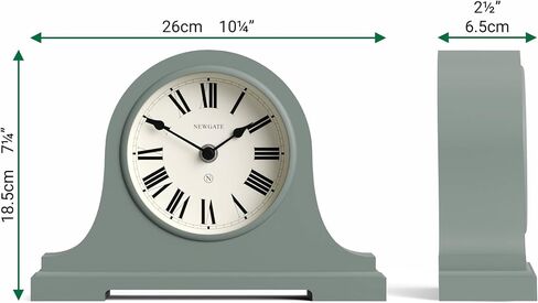 NewGate® Broadway Mantel Clock | تصميم قبعة نابليون الكلاسيكي | أسود | الأرقام الرومانية | النمط التقليدي للمكتب أو أعلى الطاولة أو الرف أو السرير بجانب السرير in Saudi Arabia