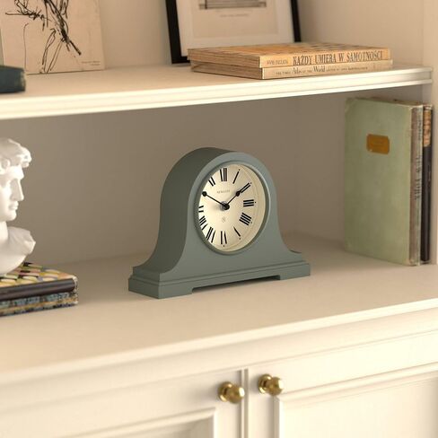 NewGate® Broadway Mantel Clock | تصميم قبعة نابليون الكلاسيكي | أسود | الأرقام الرومانية | النمط التقليدي للمكتب أو أعلى الطاولة أو الرف أو السرير بجانب السرير in Saudi Arabia