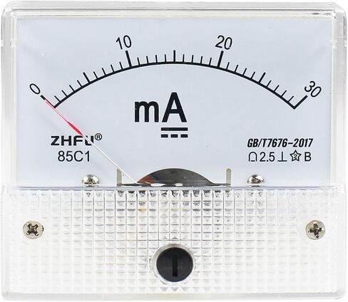 مقياس اللوحة الحالي التناظرية DC 0-30MA 85C1 مؤشر AMP AMMETER 2.5 دقة لقياس الدائرة التلقائية مقياس اختبار أمبير in Kuwait