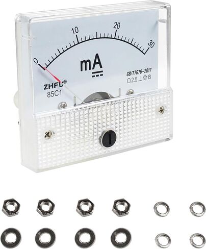 مقياس اللوحة الحالي التناظرية DC 0-30MA 85C1 مؤشر AMP AMMETER 2.5 دقة لقياس الدائرة التلقائية مقياس اختبار أمبير in Kuwait
