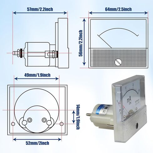 مقياس اللوحة الحالي التناظرية DC 0-30MA 85C1 مؤشر AMP AMMETER 2.5 دقة لقياس الدائرة التلقائية مقياس اختبار أمبير in Kuwait