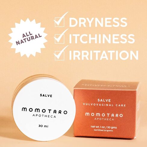 مرطب Momotaro Apotheca المهبلي ، مرهم الفرج العضوي - بلسم حميمة ، جفاف الفرج ، الرائحة ، الحكة ، الحرق ، الاحمرار ، BV ، تهيج انقطاع الطمث - توازن درجة الحموضة الخالية من الهرمونات - 1 أوقية in Saudi Arabia