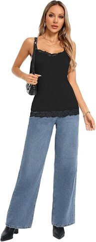 تونيك نسائي بدون أكمام بحزام سباغيتي قابل للتعديل من Kate Kasin، 3 قطع in Kuwait