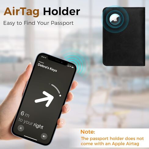 حامل جواز سفر للنساء للنساء - محفظة تغطية جواز السفر مع فتحة Airtag - RFID حجب PU PURESTRESS POSSPORT in Kuwait
