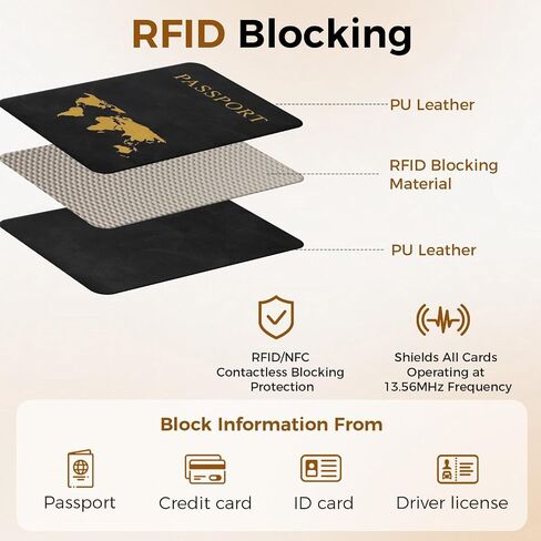 حامل جواز سفر للنساء للنساء - محفظة تغطية جواز السفر مع فتحة Airtag - RFID حجب PU PURESTRESS POSSPORT in Kuwait
