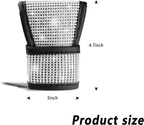 Crystal Auto Gear Cover Cover Bling Car Accessories ، واقي عصا الترس في السيارة العالمية من الخدش مع أغطية الراين التي تغطي إكسسوارات ديكور السيارة للنساء (Bling-003) in Saudi Arabia