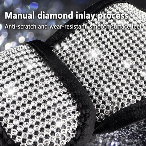 Crystal Auto Gear Cover Cover Bling Car Accessories ، واقي عصا الترس في السيارة العالمية من الخدش مع أغطية الراين التي تغطي إكسسوارات ديكور السيارة للنساء (Bling-003) in Saudi Arabia