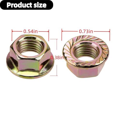 20pcs عادم شفة الصواميل M10-1.25-متوافق مع هوندا أكورد/سيفيك/أوديسي ، أكورا ، تويوتا-قفل تدور مسنن يحل محل 90212-SA5-003 in Kuwait