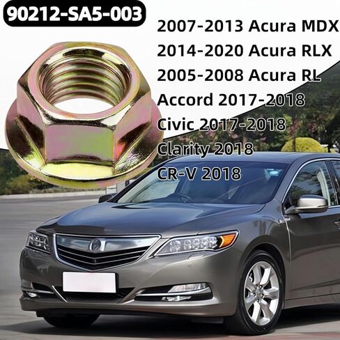 20pcs عادم شفة الصواميل M10-1.25-متوافق مع هوندا أكورد/سيفيك/أوديسي ، أكورا ، تويوتا-قفل تدور مسنن يحل محل 90212-SA5-003 in Kuwait