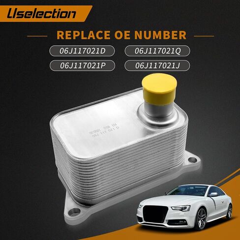 06J117021D Engine Oil Cooler with Gasket Kit Replacement for Audi A4 A6 Q5 Volkswagen Tiguan Jetta Passat 06J117021J 06J117021P 06J117021Q in Saudi Arabia