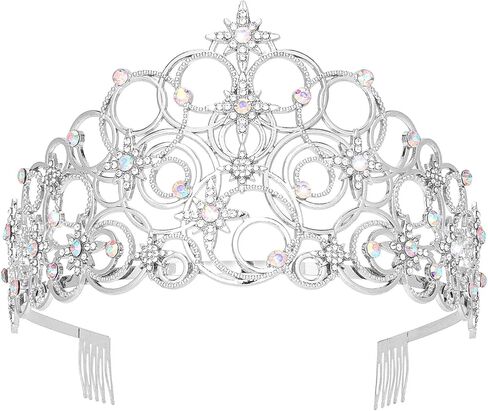 Semato Princess Crown Halloween Cosplay Girls Tiara Witch and Princess Cortum Crystal Crown for Party and Birthday Higds in Saudi Arabia