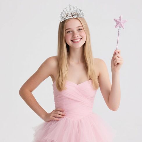 Semato Princess Crown Halloween Cosplay Girls Tiara Witch and Princess Cortum Crystal Crown for Party and Birthday Higds in Saudi Arabia