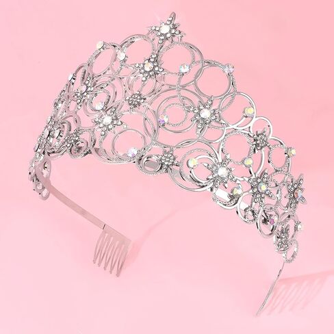 Semato Princess Crown Halloween Cosplay Girls Tiara Witch and Princess Cortum Crystal Crown for Party and Birthday Higds in Saudi Arabia
