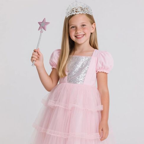 Semato Princess Crown Halloween Cosplay Girls Tiara Witch and Princess Cortum Crystal Crown for Party and Birthday Higds in Saudi Arabia
