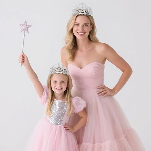 Semato Princess Crown Halloween Cosplay Girls Tiara Witch and Princess Cortum Crystal Crown for Party and Birthday Higds in Saudi Arabia